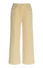 Alexachung Cropped Wide-leg Cotton-twill Pants