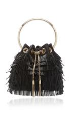Jimmy Choo Bon Bon Fringed Crystal-embellished Satin Bag