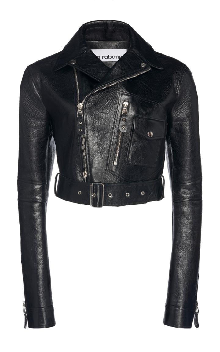 Paco Rabanne Cropped Leather Jacket