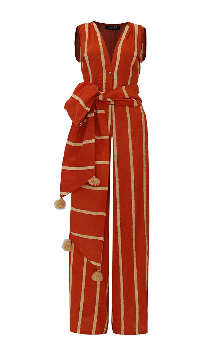 Mochi Milla Sleeveless Embroidered Jumpsuit