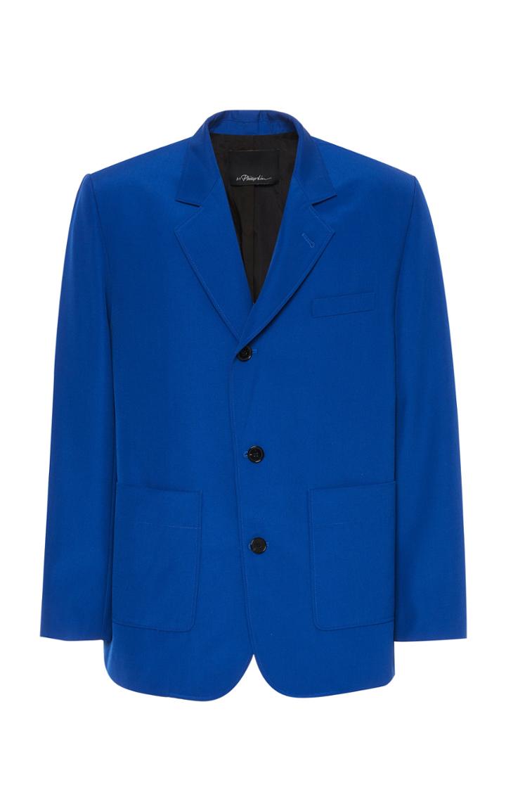 Moda Operandi 3.1 Phillip Lim Wool Poplin 3 Button Blazer Size: 34