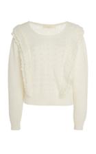 Loveshackfancy Jasmine Ruffled Knit Sweater