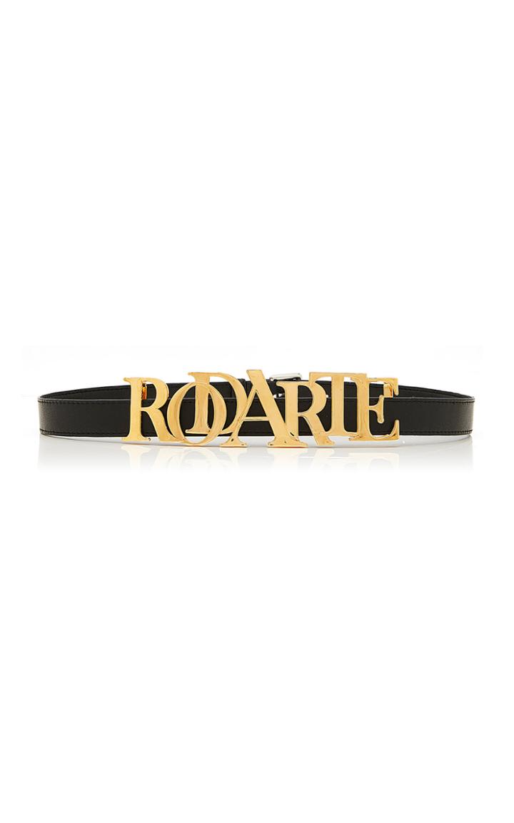 Rodarte Logo Embellished Leather Belt