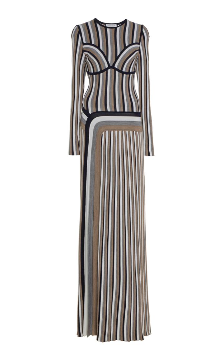 Gabriela Hearst Elisabeta Striped Knit Wool Maxi Dress