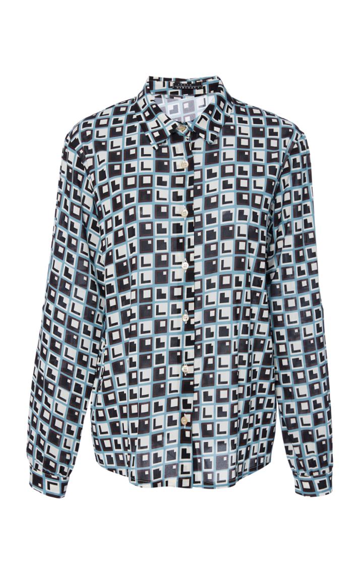 Laura Urbinati Geometric Silk Shirt