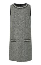 Paule Ka Tweed Sleeveless Shift Dress