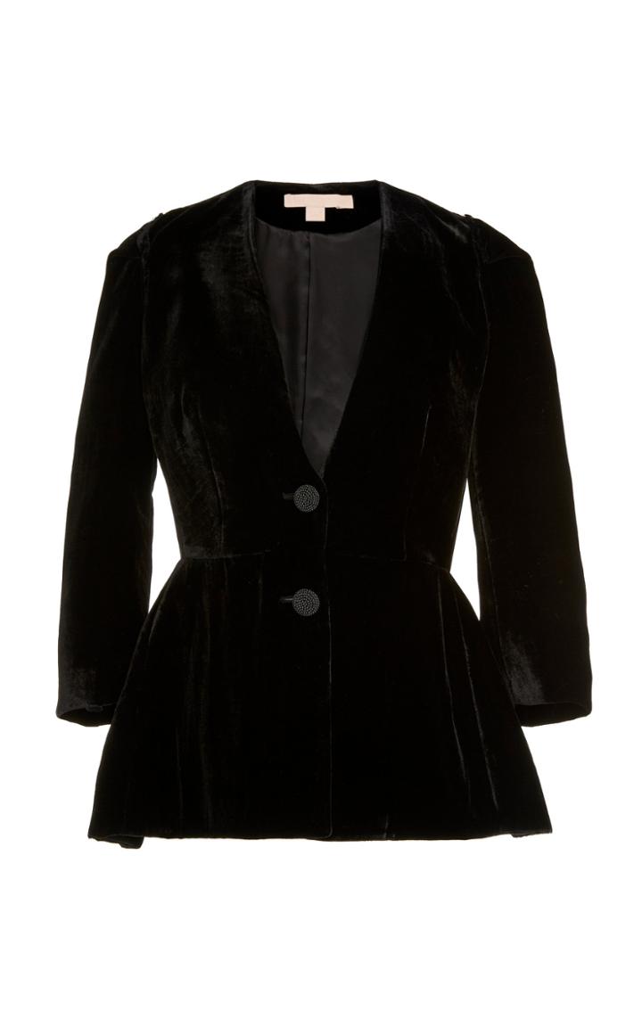 Brock Collection Velvet Peplum Jacket Size: 2