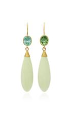 Mallary Marks Apple & Eve 18k Gold Paraiba And Chrysoprase Earrings