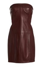 Moda Operandi Zeynep Aray Strapless Leather Mini Dress