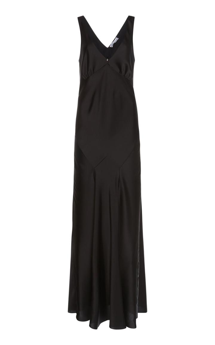 Paco Rabanne V-neck Satin Maxi Dress