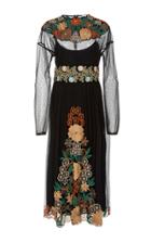 Red Valentino Floral Embroidered Tulle Dress
