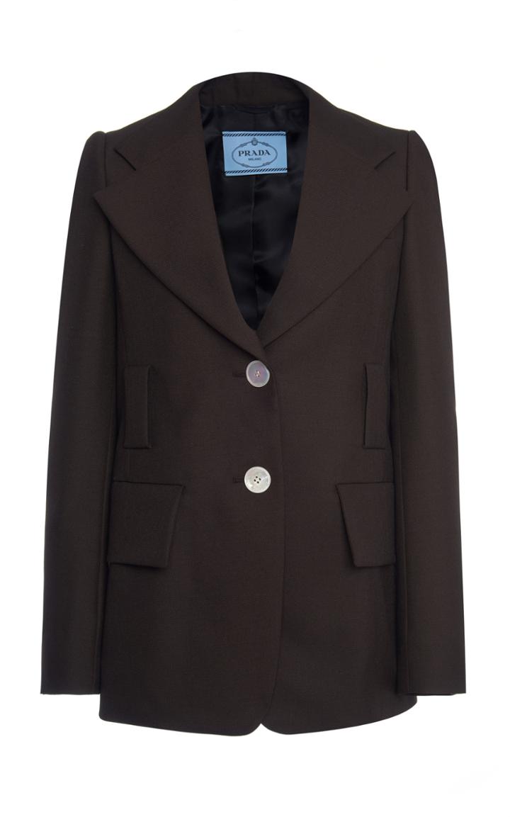 Prada Single-breasted Mohair Wool Blazer