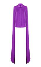 Moda Operandi Alex Perry Hensley Satin Crepe Cape-sleeve Top