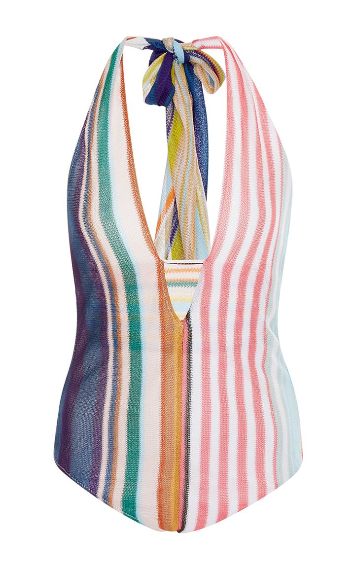 Missoni Mare V-neck Halter Swimsuit