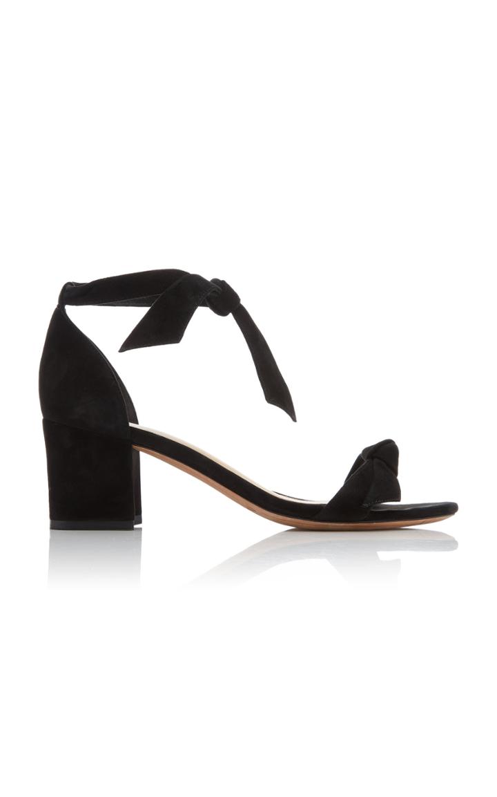 Alexandre Birman Clarita Bow-embellished Suede Sandals