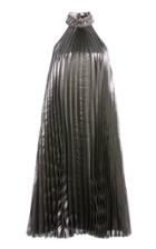 Moda Operandi Andrew Gn Metallic Silk-blend Halter Dress