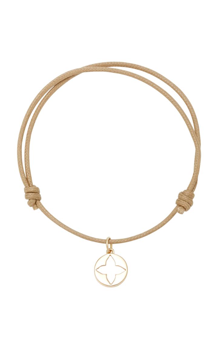 With Love Darling Rose Geo 18k Gold Cord Bracelet