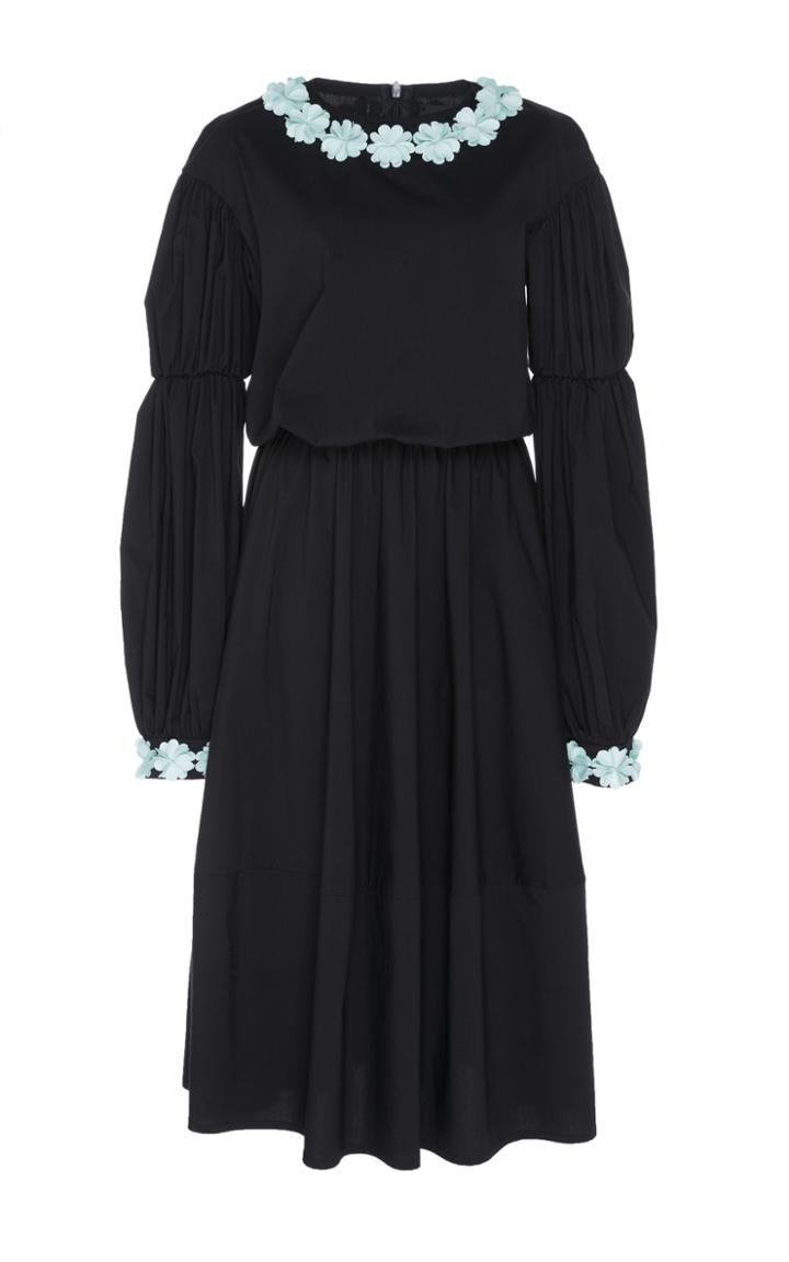 Paskal Midi Dress With 3d Floral Applique