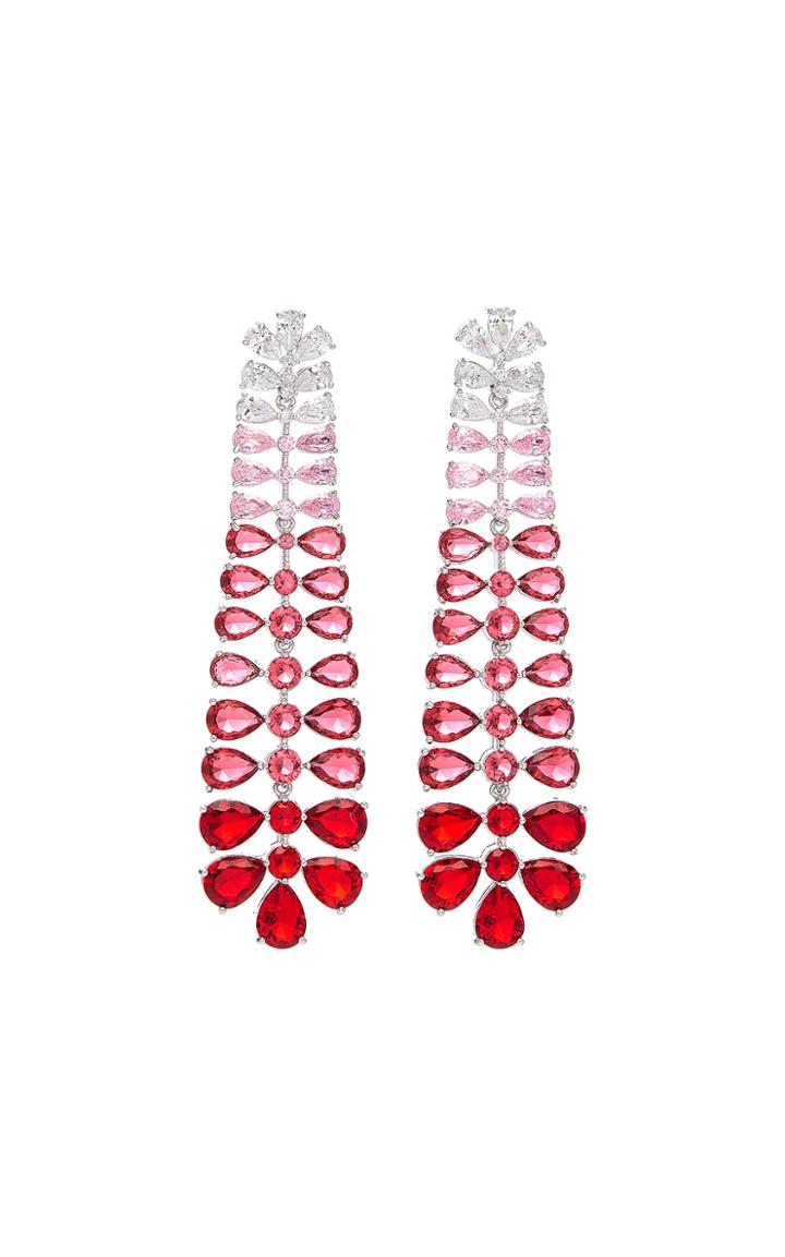 Fallon M'o Exclusive Vertebrae Silver-tone Ombre Chandelier Earrings