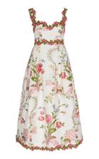 Moda Operandi Andrew Gn Floral-print Sweetheart Satin Dress Size: 34