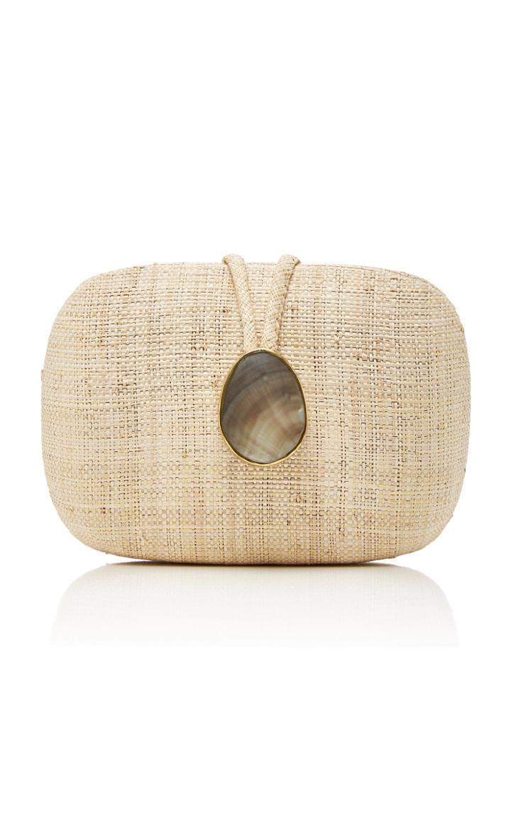 Kayu Adeline Straw Clutch