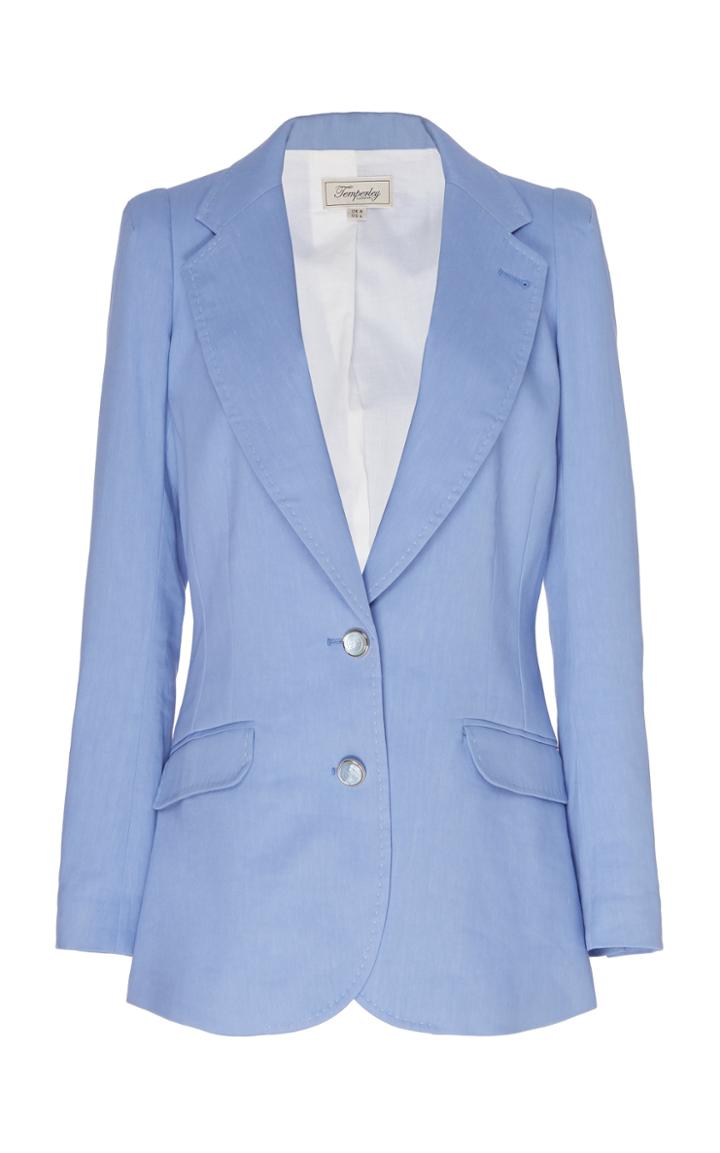 Moda Operandi Temperley London Sophia Linen-blend Elongated Jacket Size: 8
