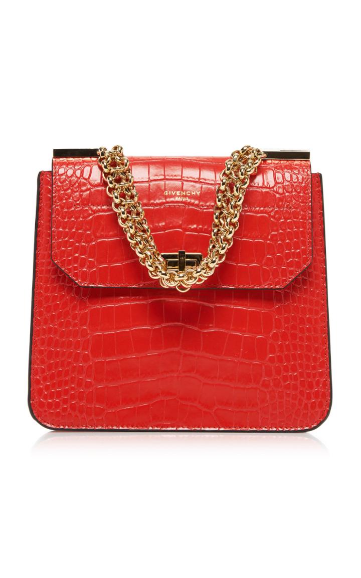 Givenchy Catena Croc-effect Leather Shoulder Bag