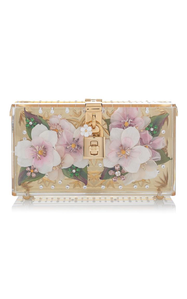 Dolce & Gabbana Crystal-embellished Floral Clutch