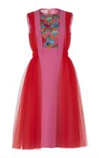 Delpozo Red Tulle Dress