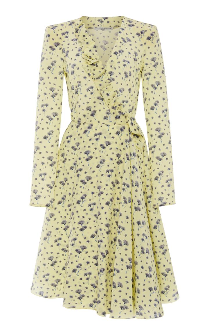Ermanno Scervino Floral-print Crepe Dress