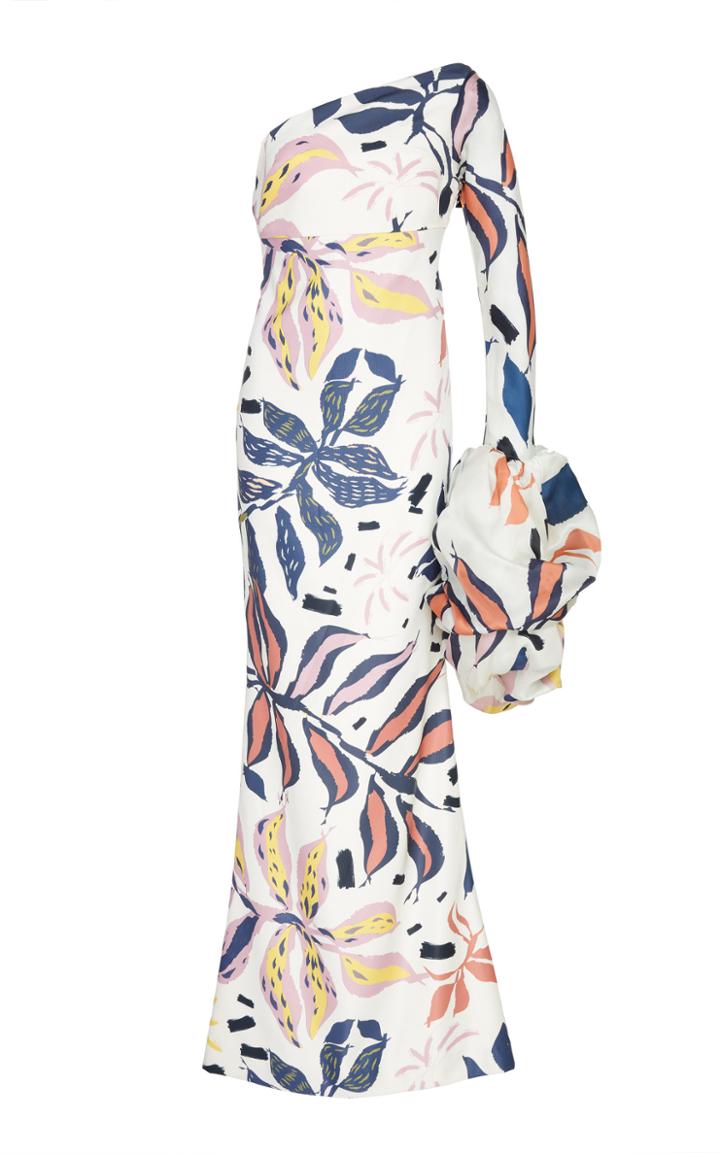 Leal Daccarett Bon Bon Bum One-shoulder Crepe Dress