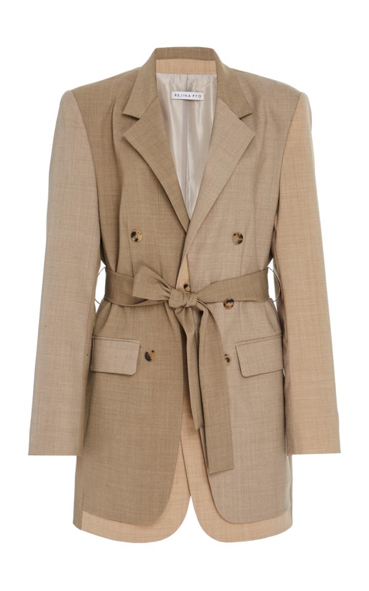 Rejina Pyo Elliot Belted Wool-blend Jacket