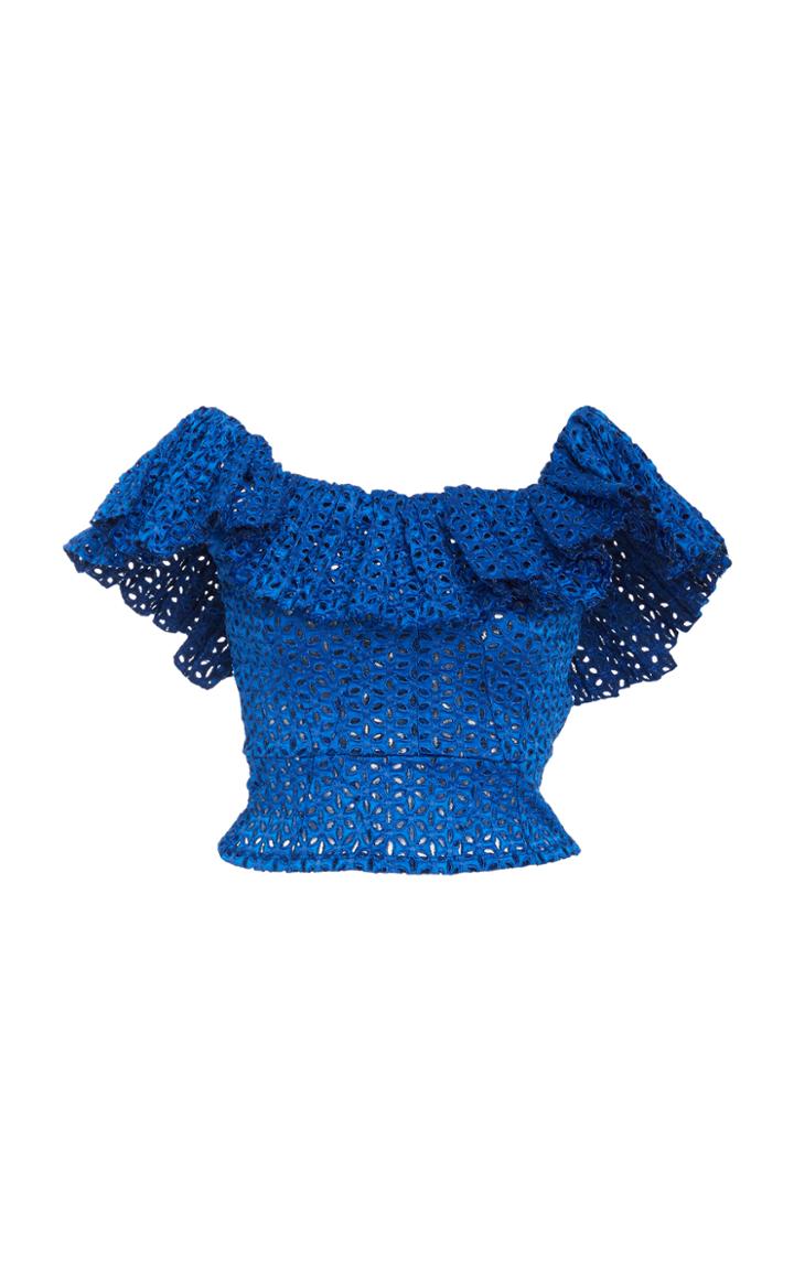 Cult Gaia Lucy Off Shoulder Bib Top