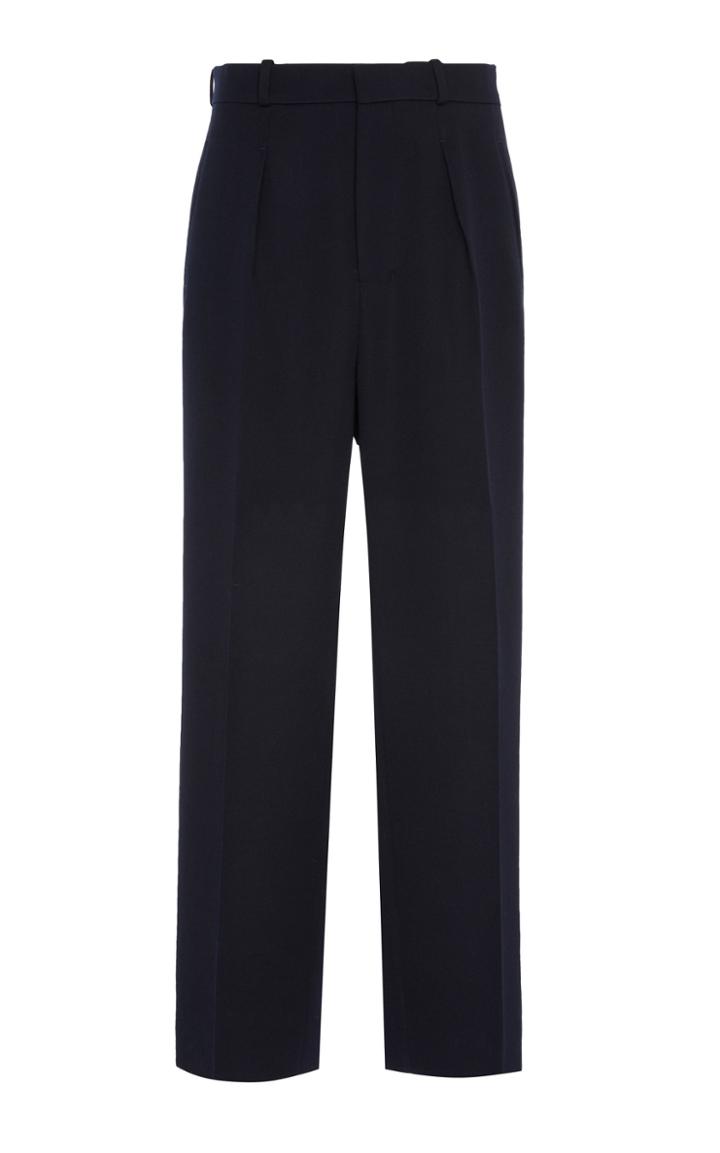 Ami Wide-leg Wool Pants