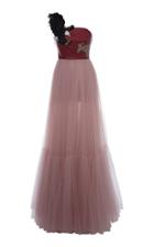 Hussein Bazaza One Shoulder Tulle Dress