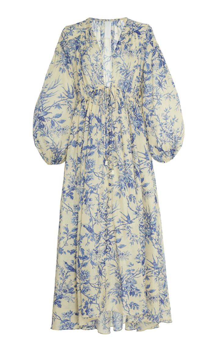 Zimmermann Verity Printed Silk Midi Dress