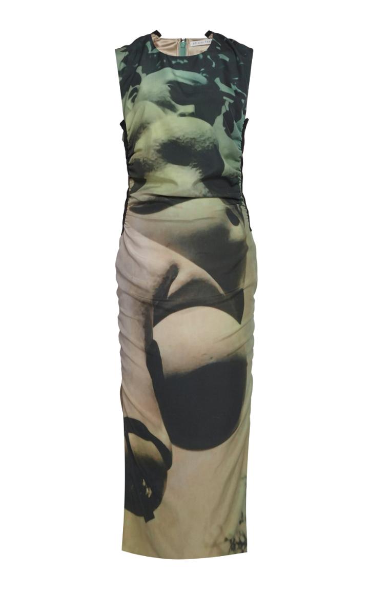 Olivier Theyskens Tohans Fitted Silk Dress