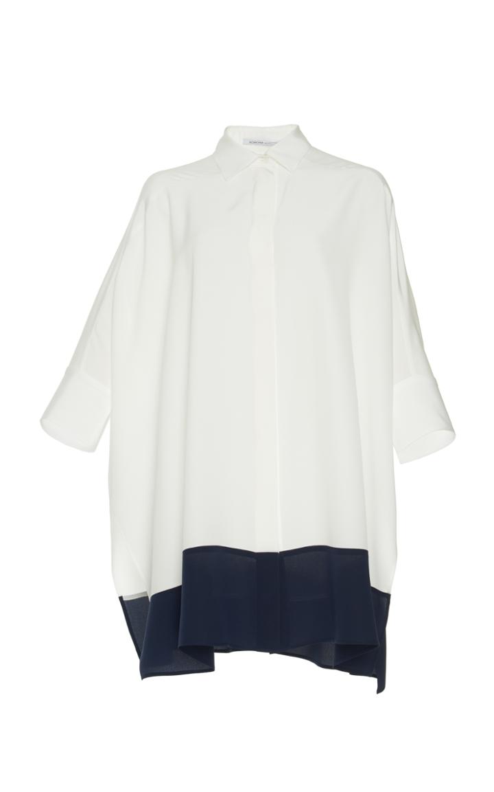 Agnona Color Block Poncho Shirt