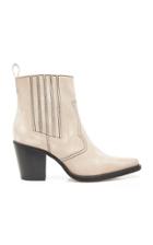 Ganni Distressed Leather Ankle Boots