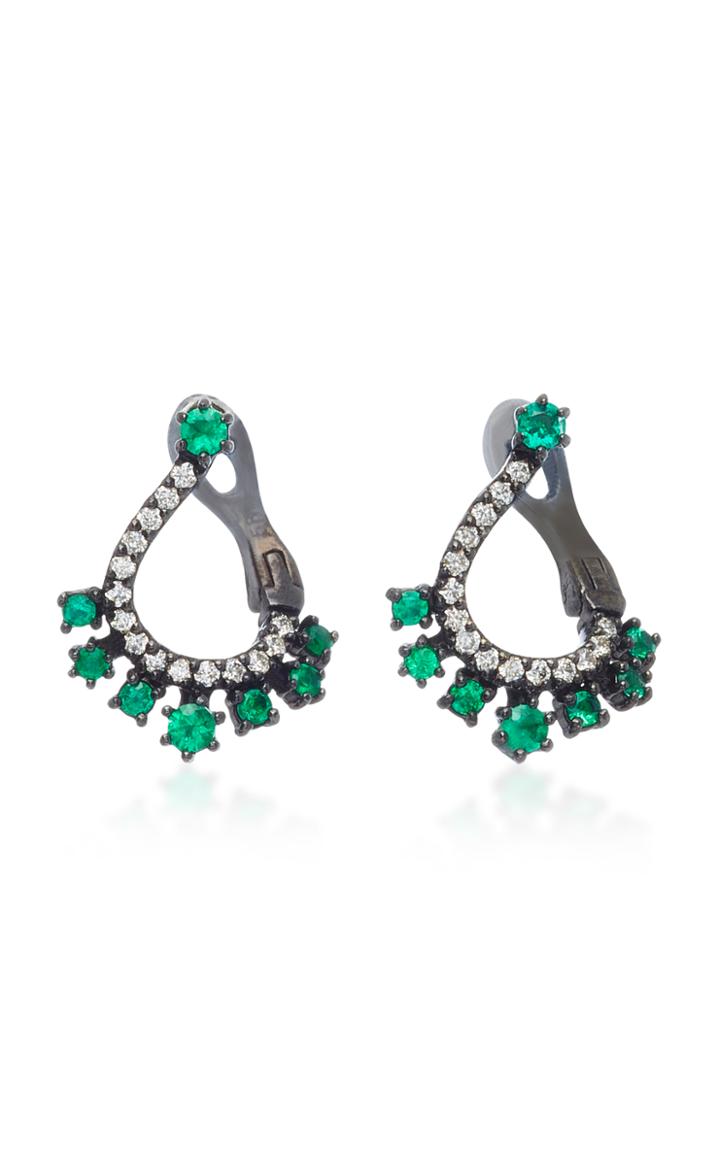 Colette Jewelry Emerald Mini Huggie Earrings