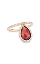 Nina Runsdorf Medium 18k Rose-gold Garnet And Diamond Flip Ring