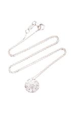 Moda Operandi Yeprem Circle Pendant 18k White And Diamond Necklace