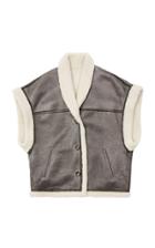 Isabel Marant Toile Adelia Cropped Shearling Vest
