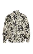 Moda Operandi Alberta Ferretti Animal Printed Silk And Linen Shirt Size: 36