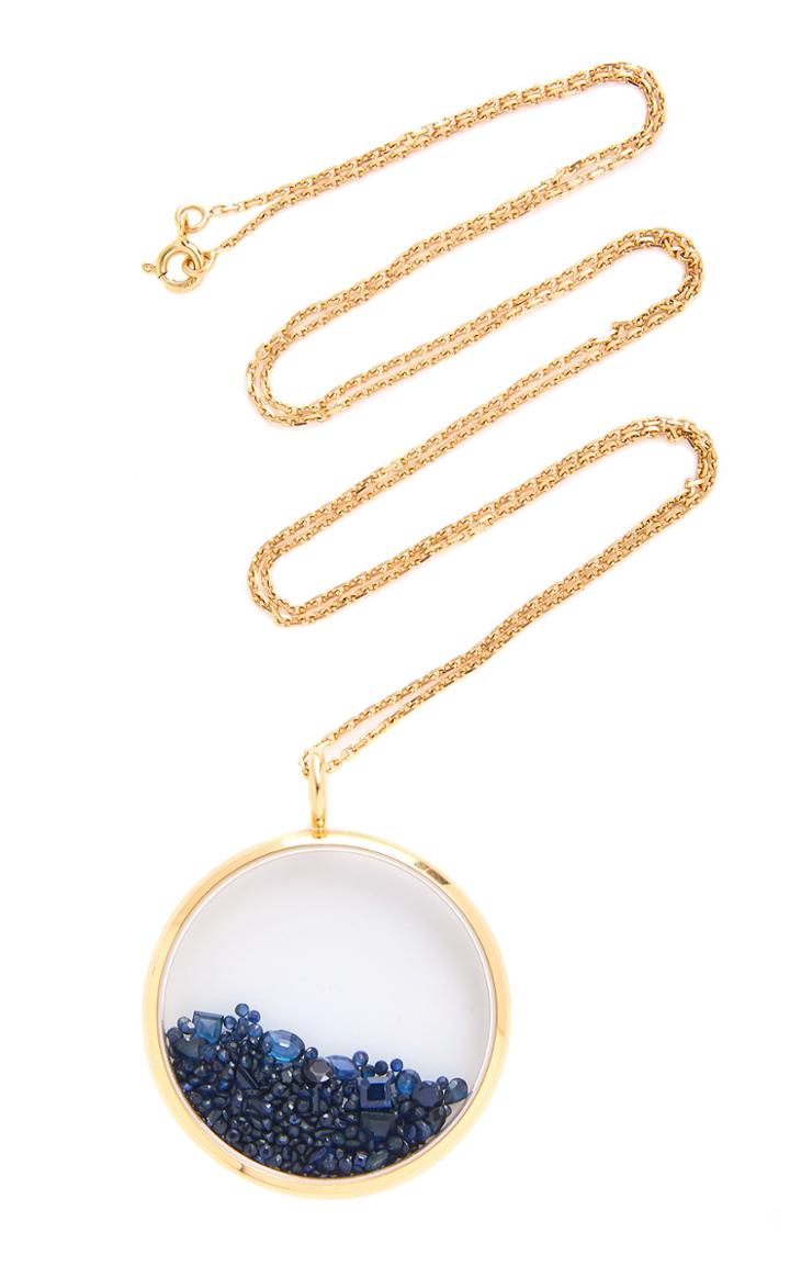 Aurlie Bidermann Large Chivor Blue Sapphires Pendant Necklace