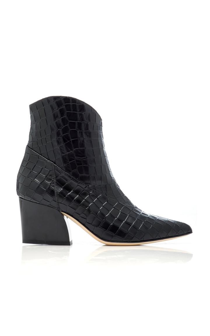 Tibi Dylan Croc Bootie