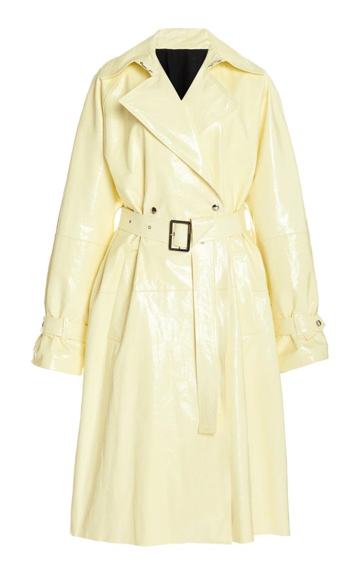 Moda Operandi Boyarovskaya Belted Leather Trench Coat