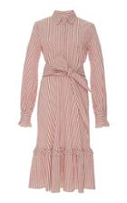 Luisa Beccaria Linen Stripe Chemisier Top