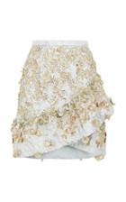 Razan Alazzouni Embellished Jacquard Wrap Skirt