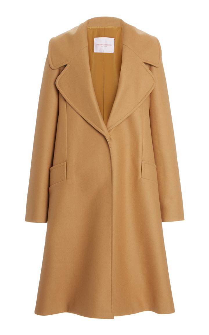Moda Operandi Carolina Herrera Wide Lapel Wool Coat
